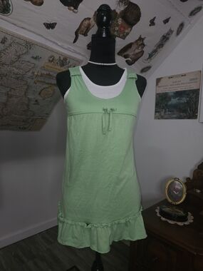 Light Green Empire Waist T Shirt Dress